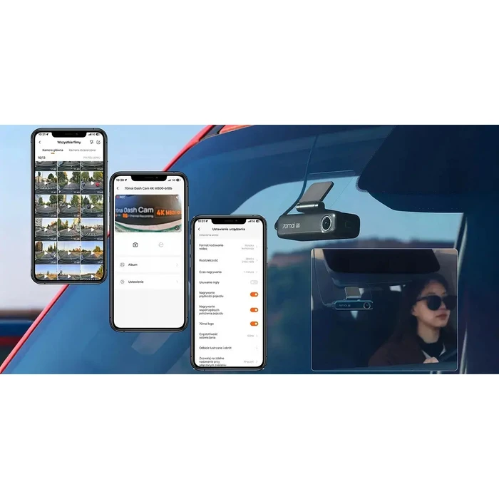70mai Dash Cam M800 4K Set with Rear Camera
