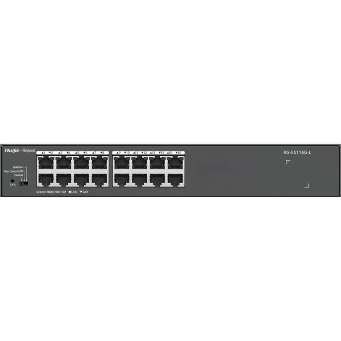 Ruijie RG-ES116G-L Unmanaged L2 Switch – 16 x Gigabit RJ-45 + 16 x SFP