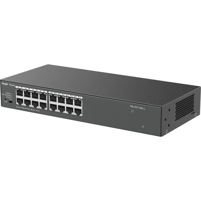 Ruijie RG-ES116G-L Unmanaged L2 Switch – 16 x Gigabit RJ-45 + 16 x SFP