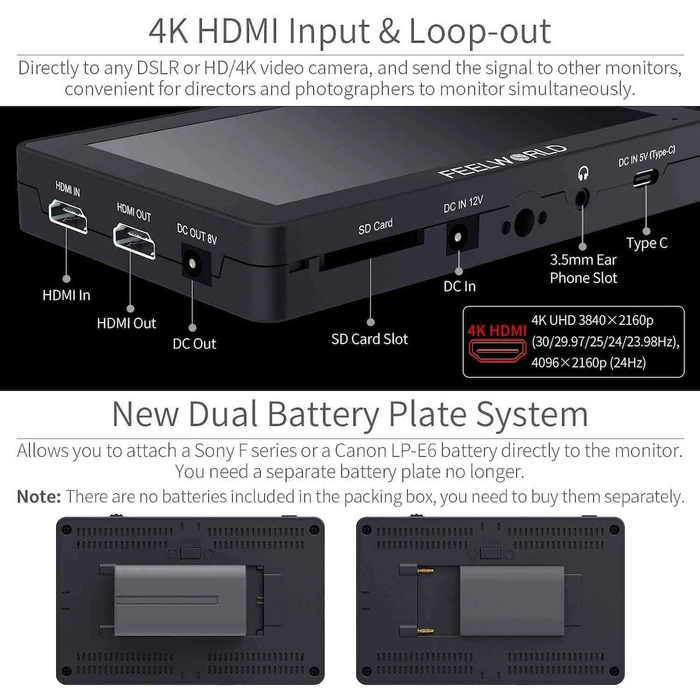 FeelWorld F6 Plus V2 6" Οθόνη Monitor Recorder