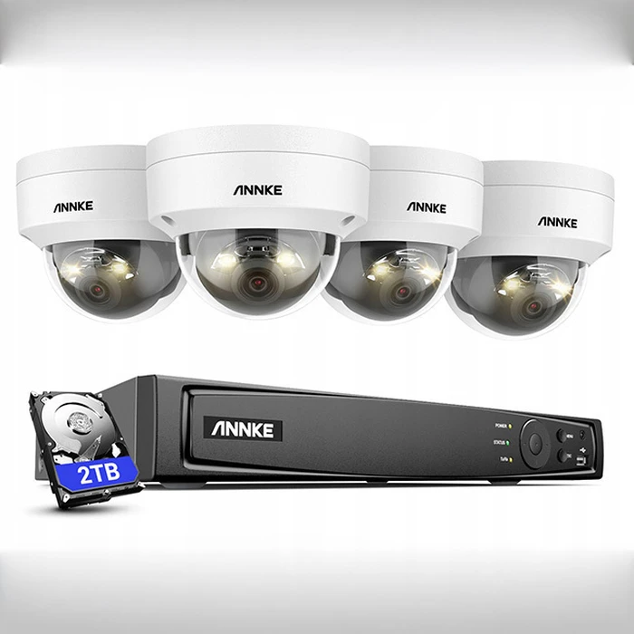 Annke Σύστημα Παρακολούθησης 4 Κάμερων IP 12MP με Καταγραφικό & Σκληρό Δίσκο 2TB N98PBK-I91DG4-2T