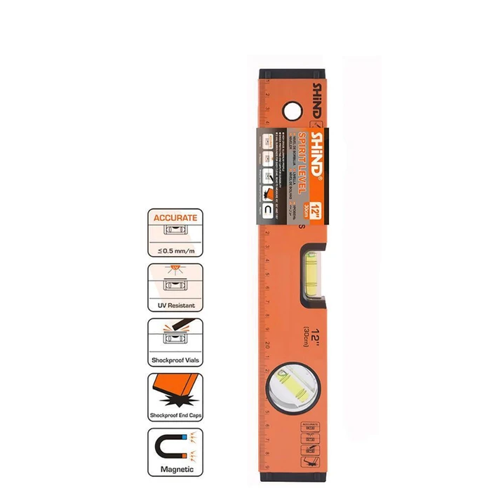 Hand Tools SHIND Magnetic Aluminum Spirit Level 30 cm