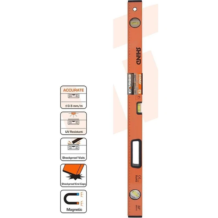 Shind Aluminum Folding Ruler With Eyes 80 cm