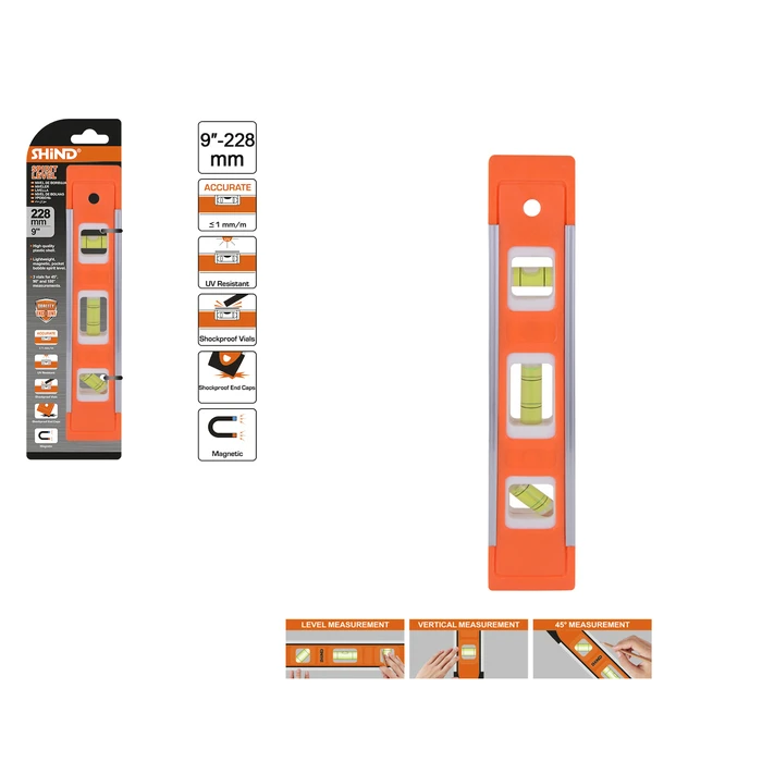 Levels Shind Magnetic Torpedo Level 9 inches 230mm