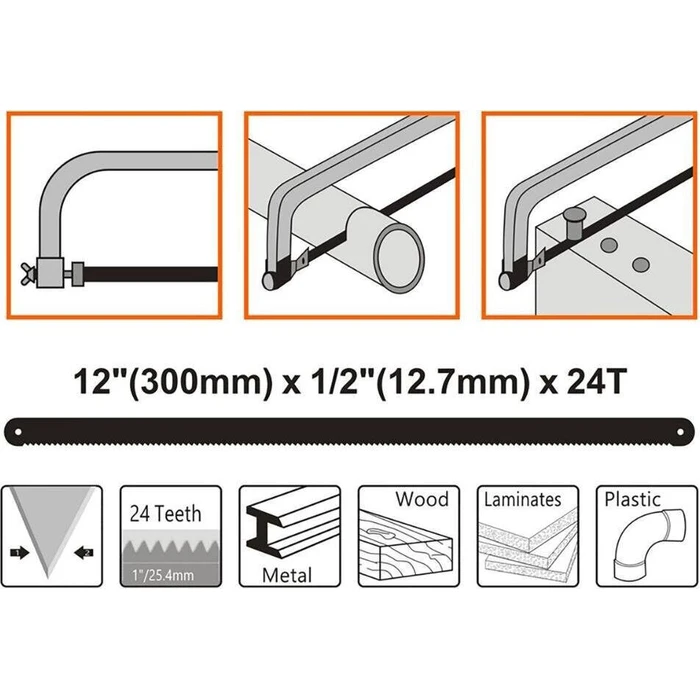 Hand Tools Shind Heavy Duty Hacksaw 300mm