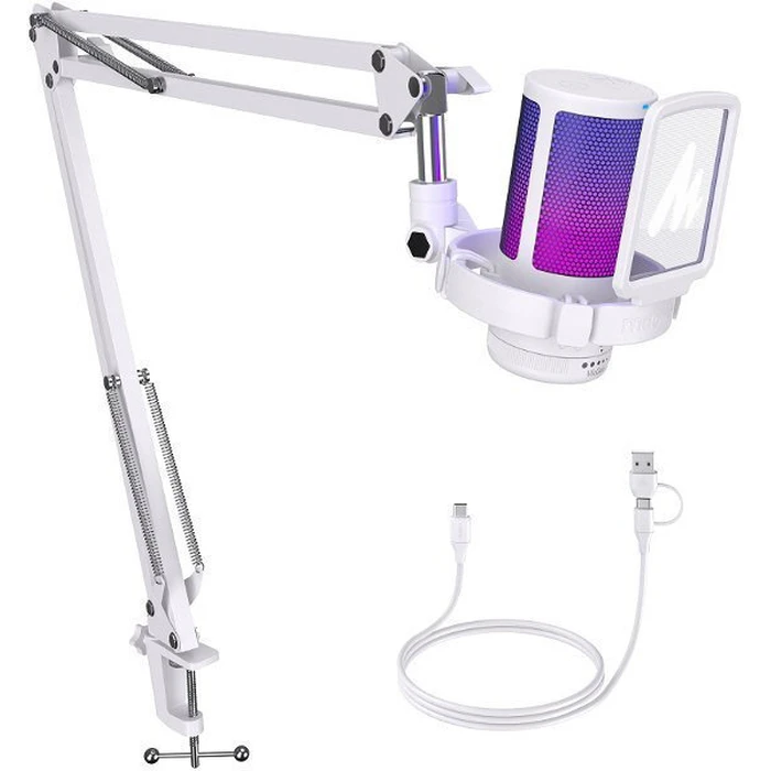 Maono DGM20S Δυναμικό Μικρόφωνο USB Type-C με Shock Mount - Λευκό