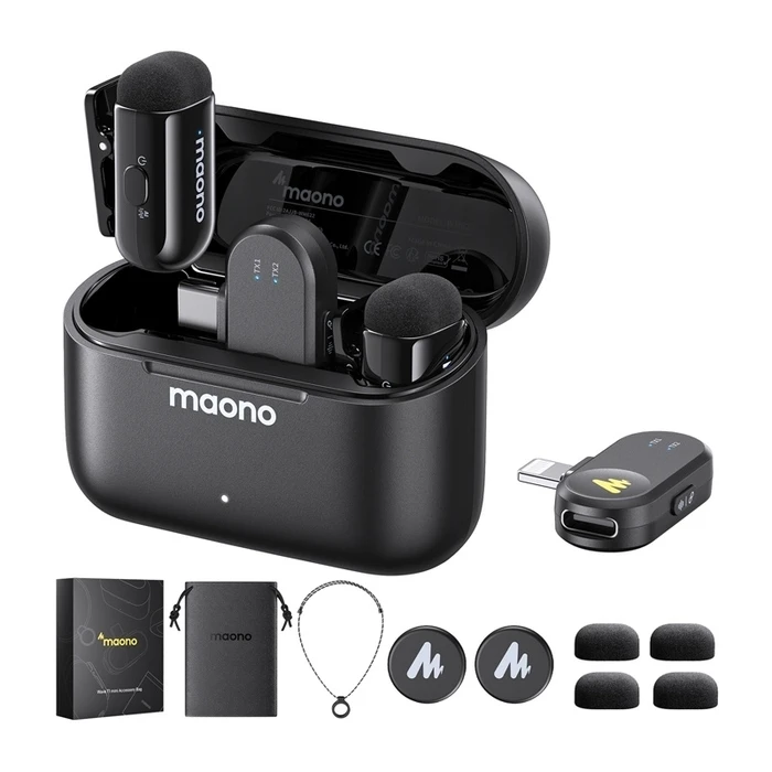 Maono WM622 PBC2 Σετ Ασύρματο Μικρόφωνο Πέτου, Clip On Δημοσιογραφικό
