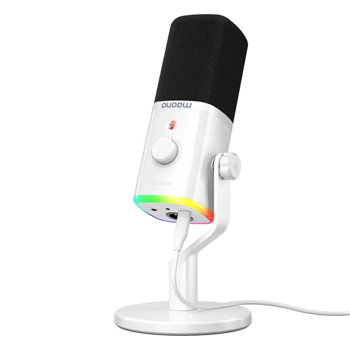 Maono PD100X Δυναμικό Μικρόφωνο XLR/USB Επιτραπέζιο - Λευκό
