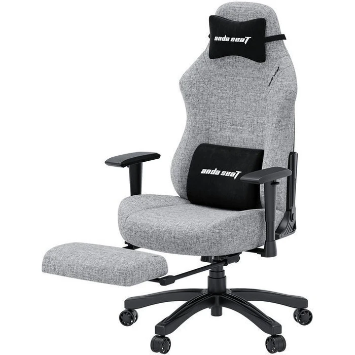 Anda Seat LUNA PRO Υφασμάτινη Καρέκλα Gaming Γκρι με Ρυθμιζόμενα Μπράτσα και Υποπόδιο