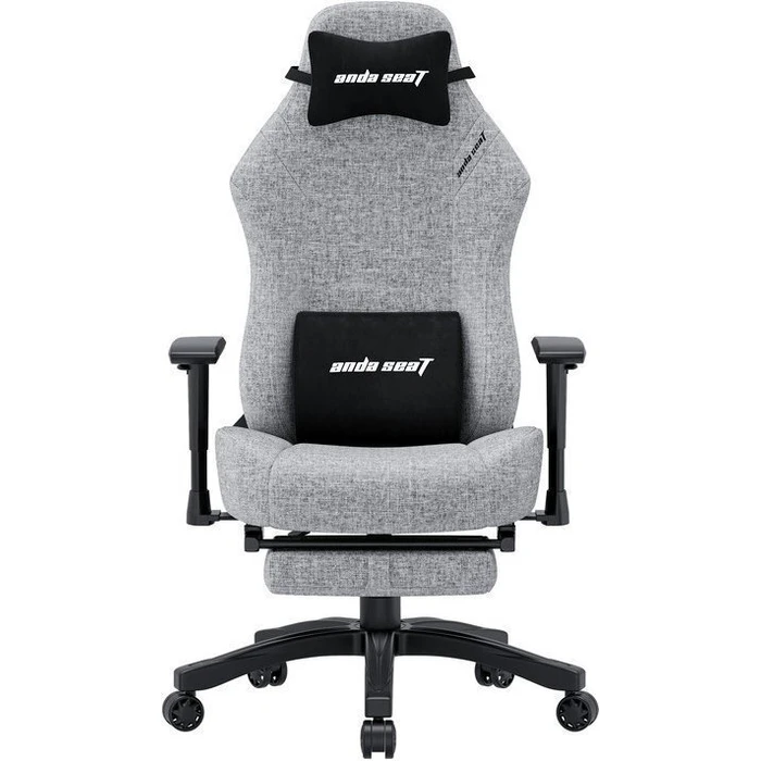 Anda Seat LUNA PRO Υφασμάτινη Καρέκλα Gaming Γκρι με Ρυθμιζόμενα Μπράτσα και Υποπόδιο