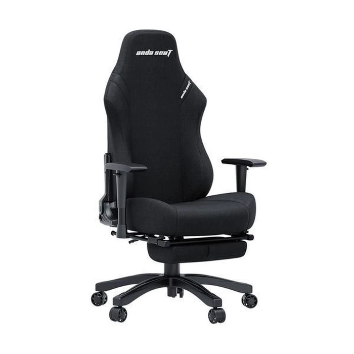 Anda Seat Luna Pro Υφασμάτινη Καρέκλα Gaming με Ρυθμιζόμενα Μπράτσα και Υποπόδιο - Μαύρη
