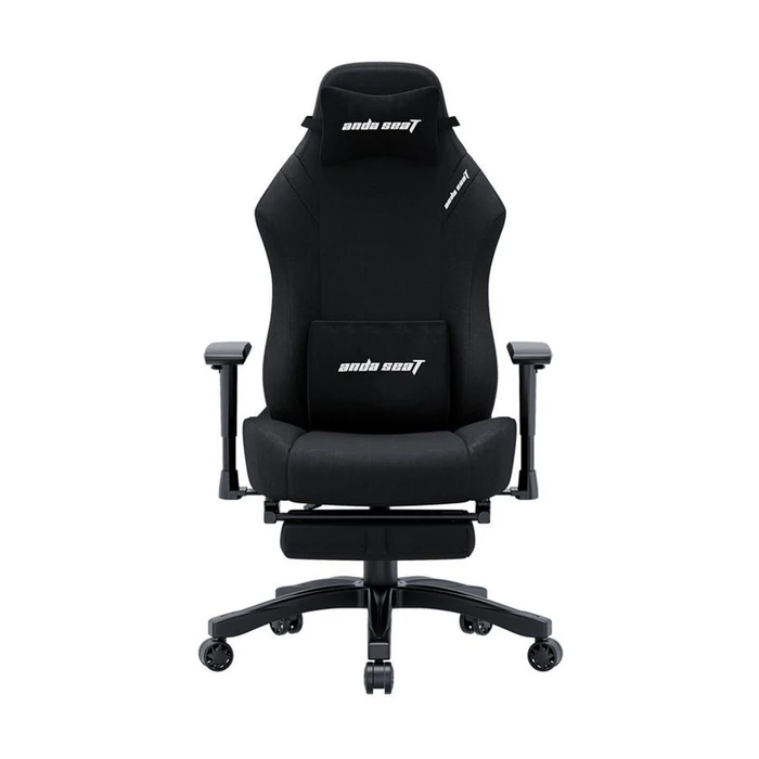 Anda Seat Luna Pro Υφασμάτινη Καρέκλα Gaming με Ρυθμιζόμενα Μπράτσα και Υποπόδιο - Μαύρη