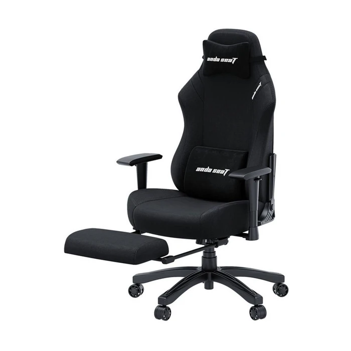 Anda Seat Luna Pro Υφασμάτινη Καρέκλα Gaming με Ρυθμιζόμενα Μπράτσα και Υποπόδιο - Μαύρη