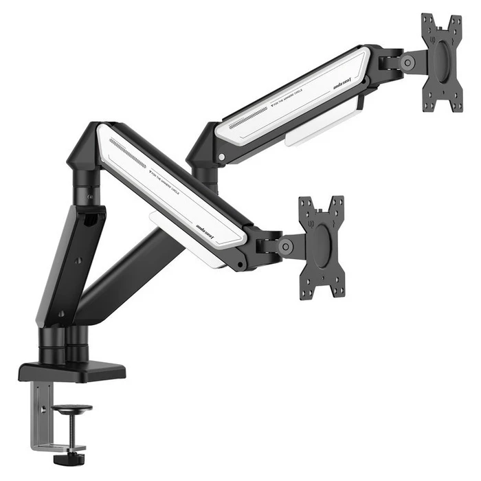 Anda Seat A6D-2S Monitor Arm/Stand for 2 Monitors up to 32" (AD-W-A6D-2S-BW, White)