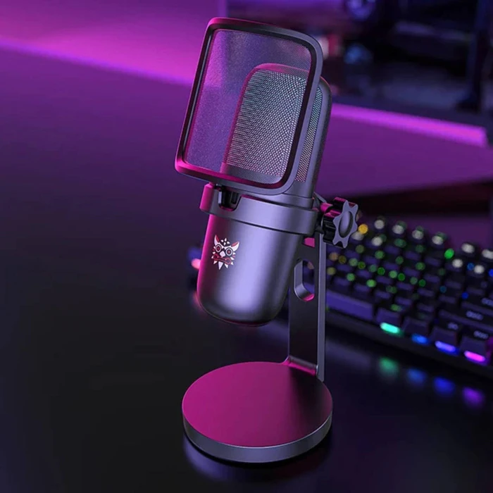 Onikuma M-730 RGB Δυναμικό Επιτραπέζιο Μικρόφωνο USB Type-C (Μαύρο)