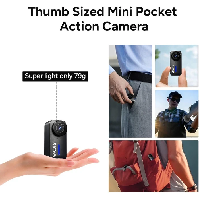SJCAM C110+ Action Camera 4K Μαύρη (Υποβρύχια με Θήκη, Οθόνη, Wi‑Fi)