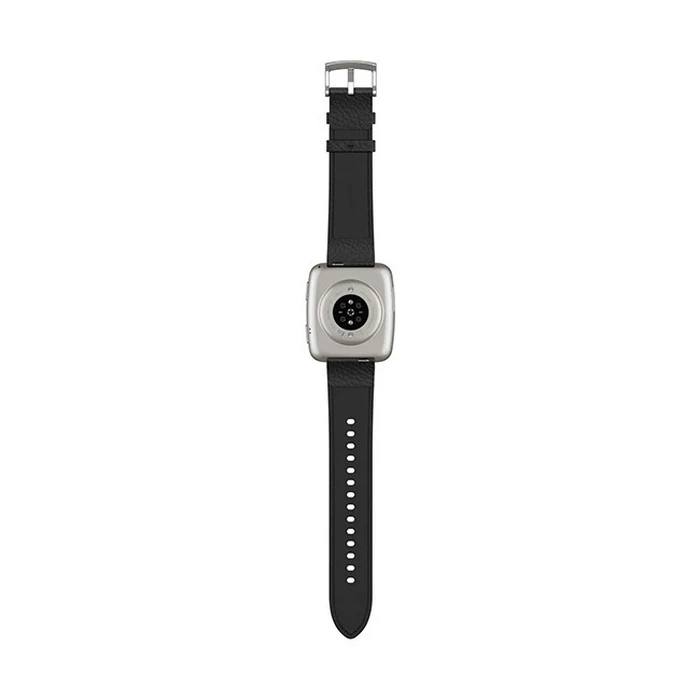 Amazfit Active 2 Square Stainless Steel 43mm Waterproof Smartwatch with Heart Rate Monitor (Black)