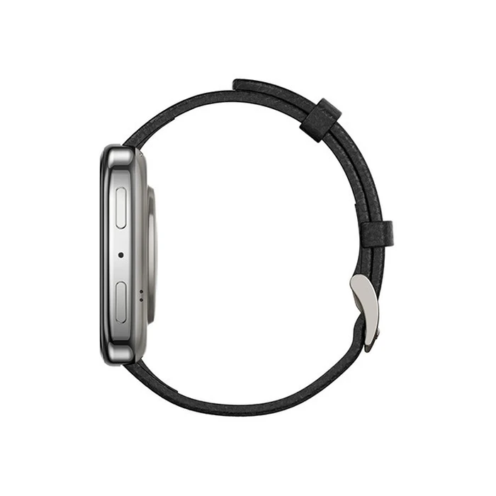 Amazfit Active 2 Square Stainless Steel 43mm Waterproof Smartwatch with Heart Rate Monitor (Black)