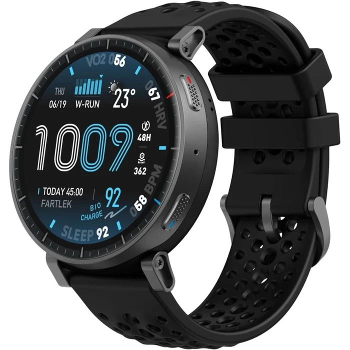 Amazfit Active Max 49mm Αδιάβροχο Smartwatch με Παλμογράφο (Μαύρο)