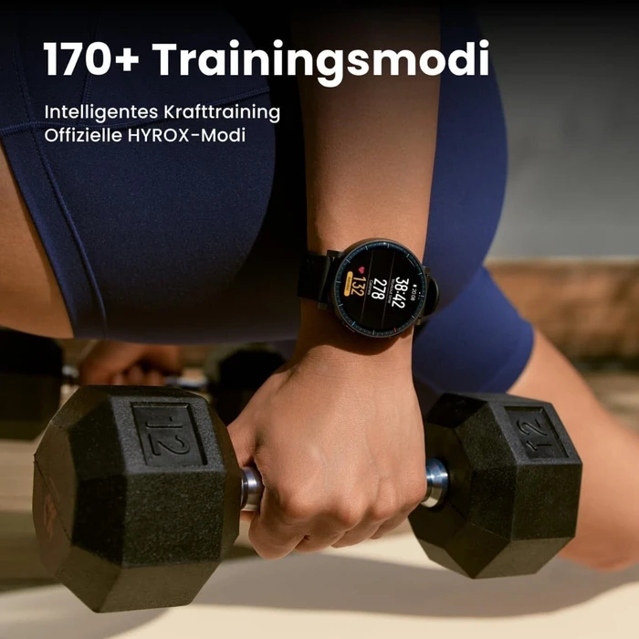 Amazfit Active Max 49mm Αδιάβροχο Smartwatch με Παλμογράφο (Μαύρο)