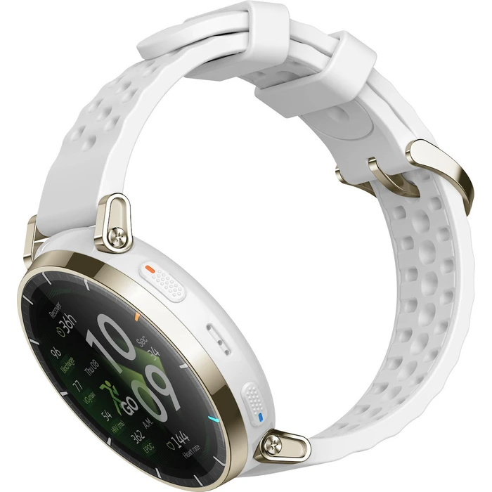 Amazfit Active 3 Premium 45mm Ανοξείδωτο Ατσάλι (Aero White) - Smartwatch με SIM & Παλμογράφο