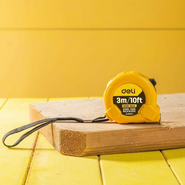 Measuring Tape Deli 3m 10ft 16mm Yellow