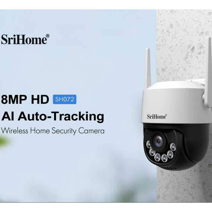 SRIHOME Security Camera 4K 8MP AI Auto Tracking