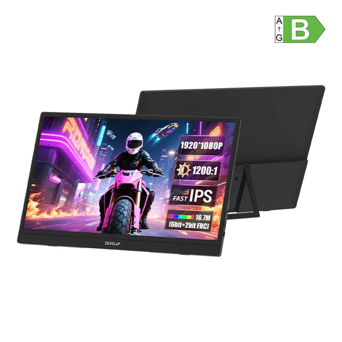 Zeuslap Φορητό Monitor 15.6" FHD 1920x1080 με Χρόνο Απόκρισης 4ms GTG