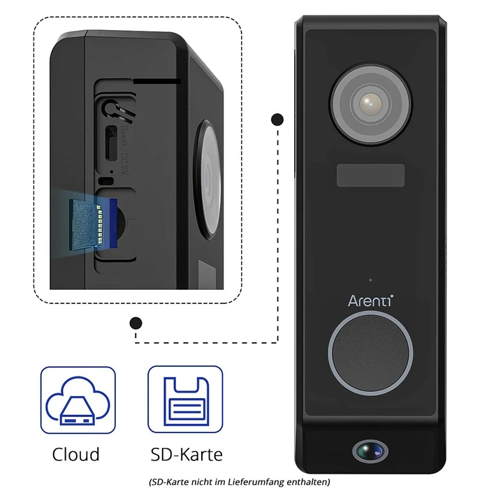 Wireless Video Doorbell ARENTI P10 Dual Lens