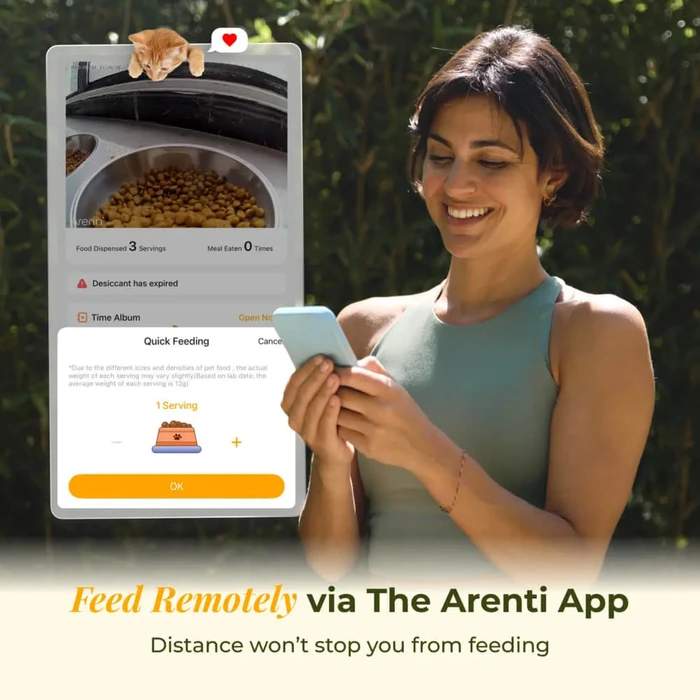 Arenti Pet Feeder2 Kit με Ενσωματωμένη Κάμερα 3MP & Smart Water Fountain (MS251220001) (AREMS251220001)