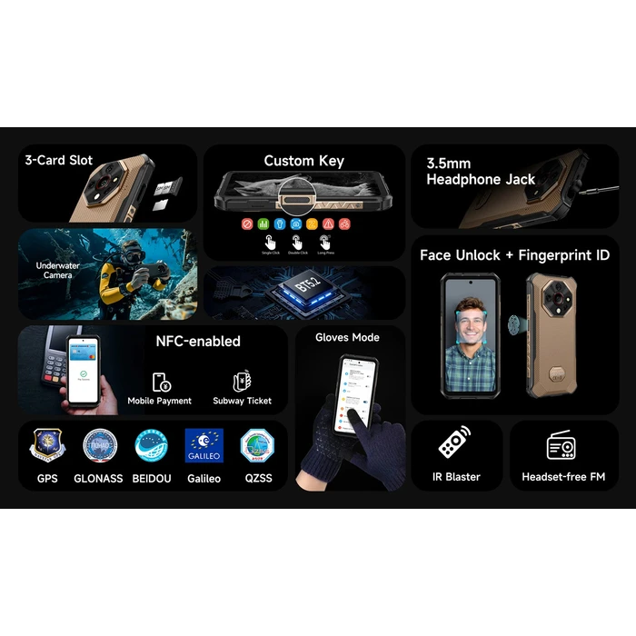 Ulefone Armor X16 Pro 5G Dual SIM (8/256GB) Ανθεκτικό Smartphone Wasteland Shadow
