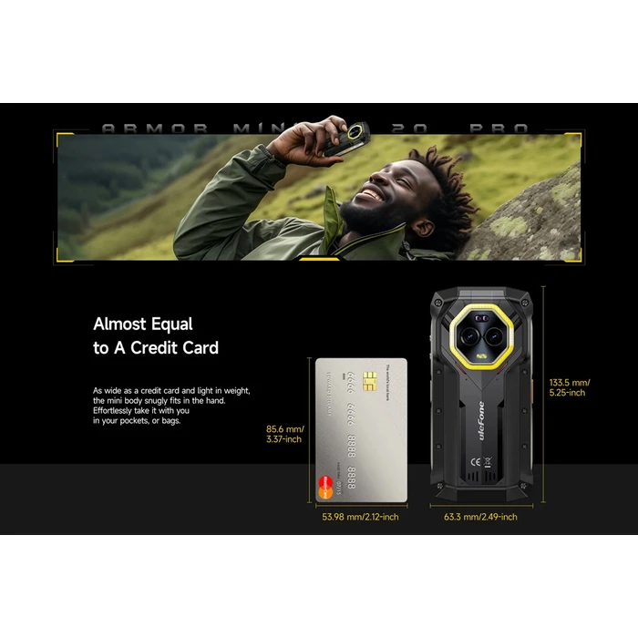 Ulefone Smartphone Armor Mini 20 Pro 8 256GB DS 5G Mecha Black NFC