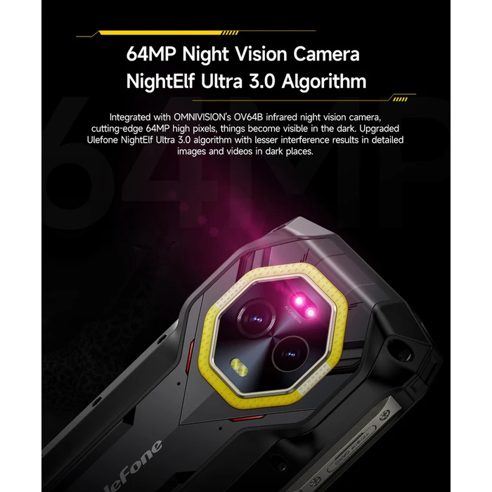Ulefone Armor Mini 20 Dual SIM (8GB RAM / 256GB) Rugged Smartphone - Mecha Black - NFC