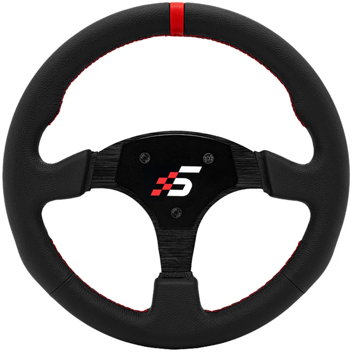 SIMAGIC P-330R (Leather) 330 mm Round Steering Wheel Rim - Add-On (no hub)