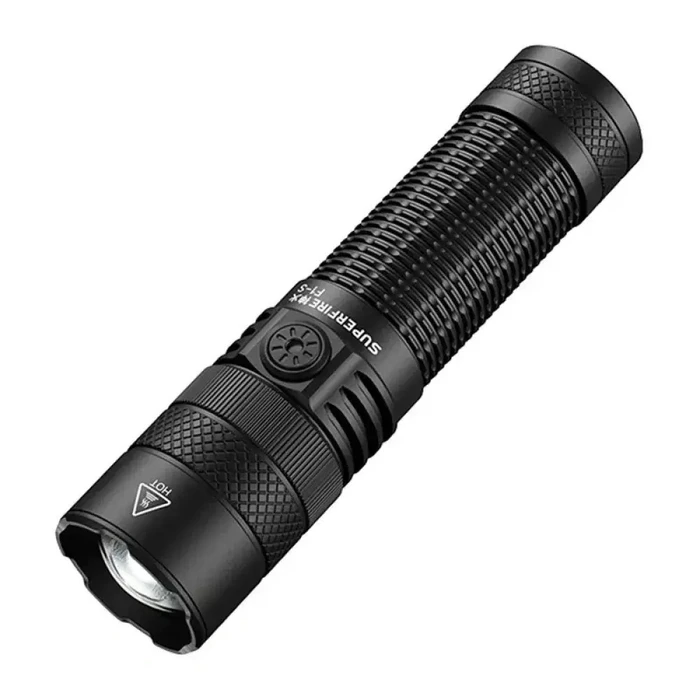 Superfire F1-S LED Flashlight — 1000 lm, 275 m, 3000 mAh, USB-C, IP43