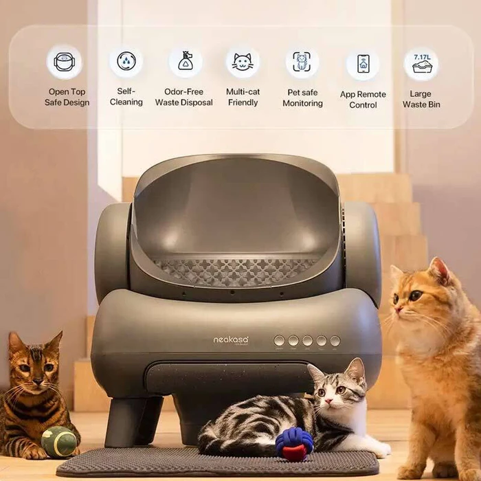 Neakasa M1 Self-Cleaning Cat Litter Box Grey 59 x 52.5 x 51.3 cm