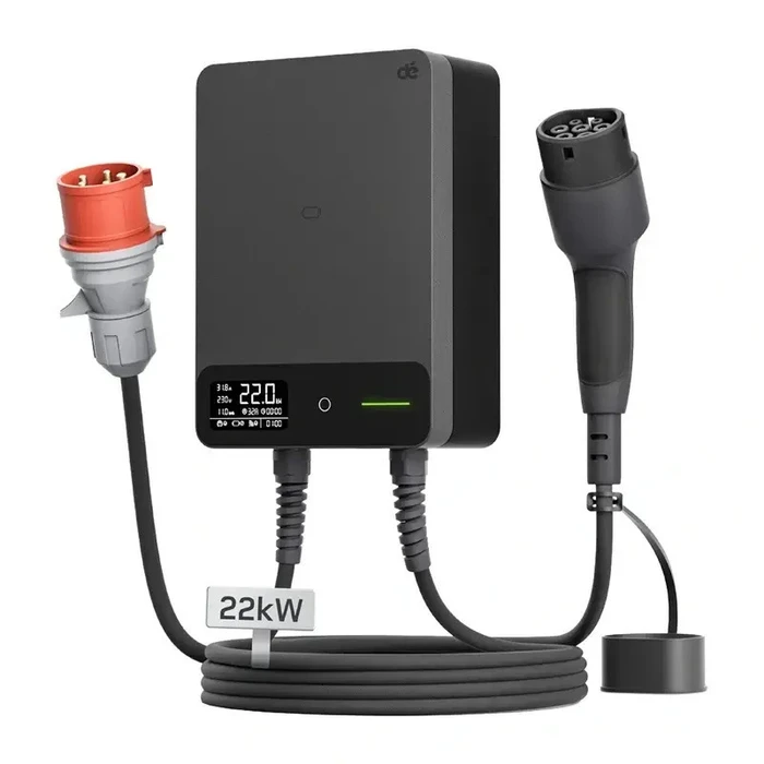 Depow Επιτοίχιος Φορτιστής 22 kW με Ενσωματωμένο Καλώδιο 15 m Type 2 (deWB22B15A_DL)