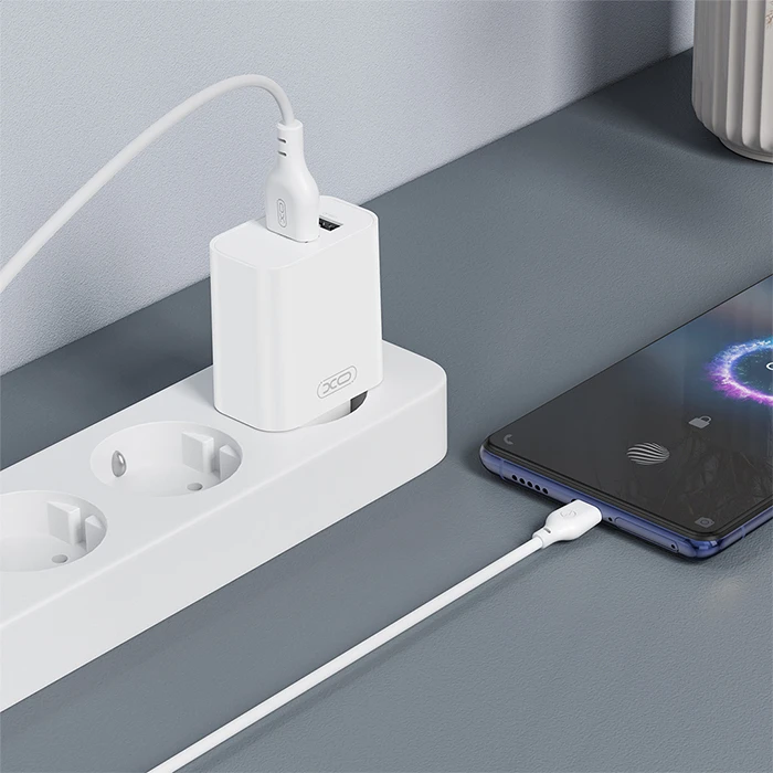 XO USB Chargers Dual USB-A 2.4A Charger CE34 EU White