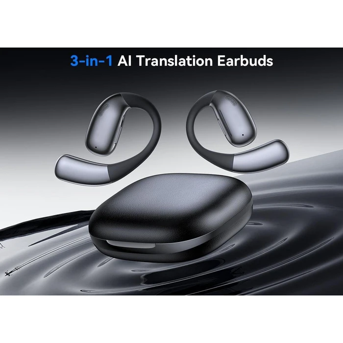 XO Bluetooth Handsfree Ear Hook Headphones with AI Technology G37 Leather Black Color