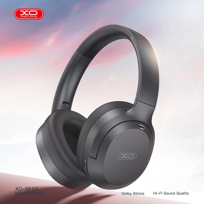 XO Headphones Bluetooth Tough Style Swivel Headband ANC Black
