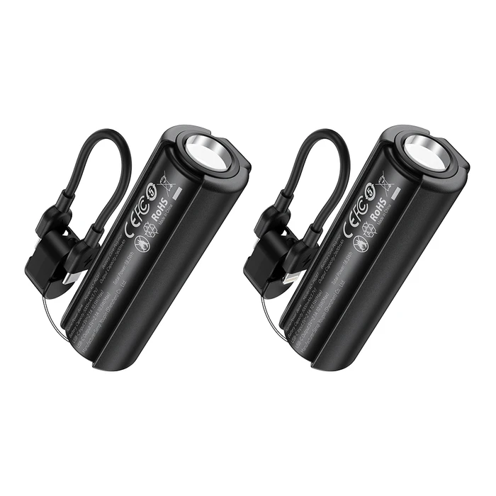 XO Powerbank PR281 Mini 5000mAh με Ενσωματωμένο Φακό και Καλώδιο Φόρτισης Type-C