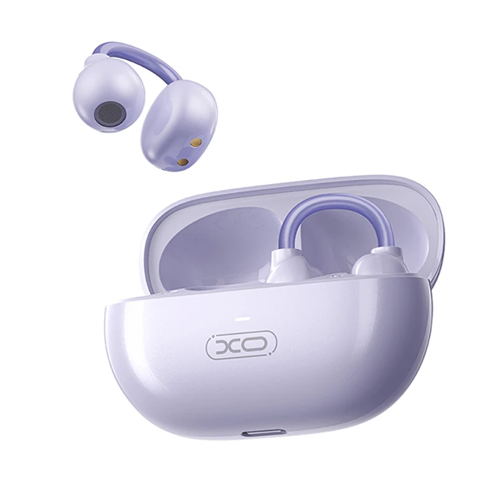 XO Ακουστικά Open Ear Bluetooth με Θήκη Φόρτισης Μωβ