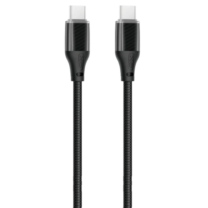 XO Καλώδιο Δεδομένων Type C σε Type C 60W Braided Μαύρο