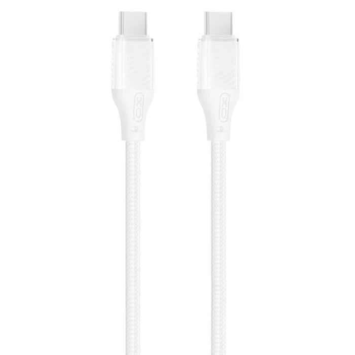 XO Καλώδιο Δεδομένων Type C σε Type C Braided 60W Λευκό