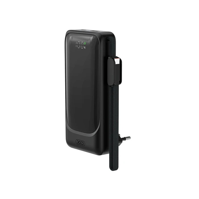 XO Powerbank Ταχείας Φόρτισης 22.5W με Πρίζα και Λουράκι Type C 10000mAh