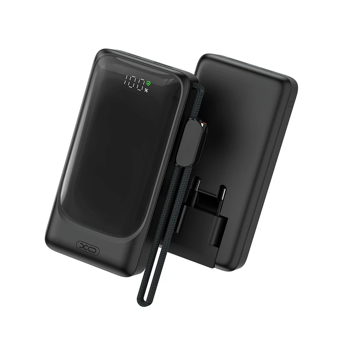 XO Powerbank Ταχείας Φόρτισης 22.5W με Πρίζα και Λουράκι Type C 10000mAh