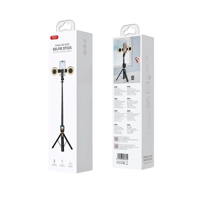 XO Smart Bluetooth Selfie Stick with 2 Lights