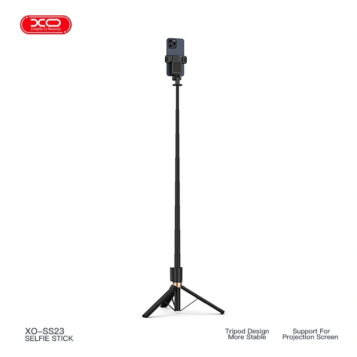 XO Bluetooth Selfie Stick with Remote Control and Detachable Ring Lights