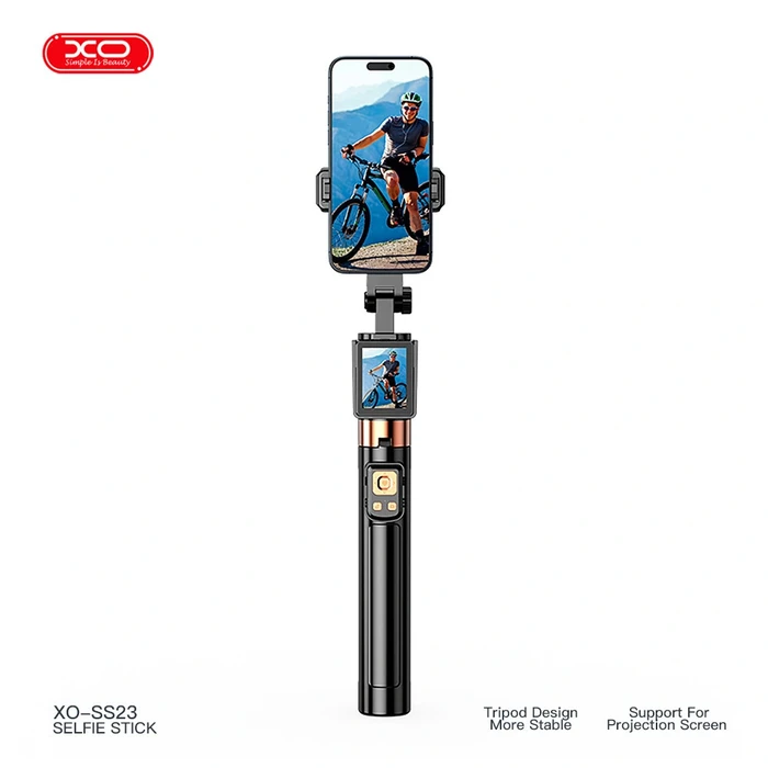XO Bluetooth Selfie Stick with Remote Control and Detachable Ring Lights