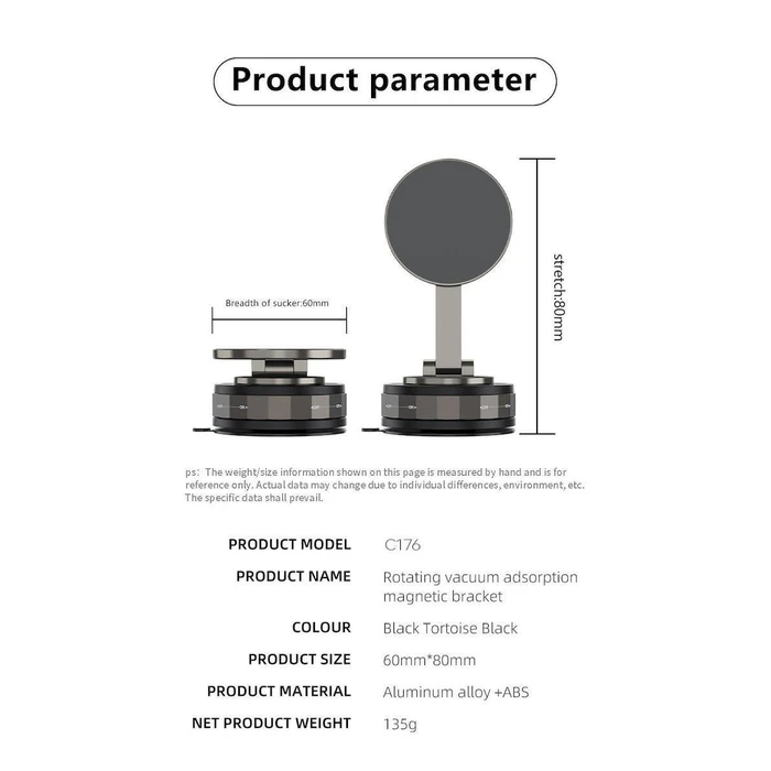 XO Car Phone Mount Magnetic Rotating Suction Cup C176